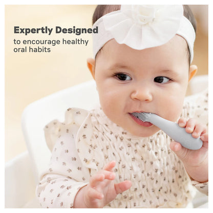 ezpz Baby-Led Toothbrush (Pewter)