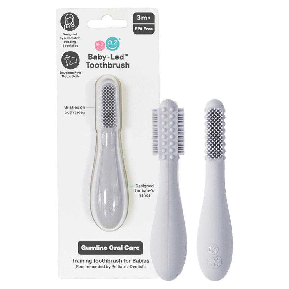 ezpz Baby-Led Toothbrush (Pewter)
