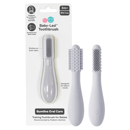 ezpz Baby-Led Toothbrush (Pewter)