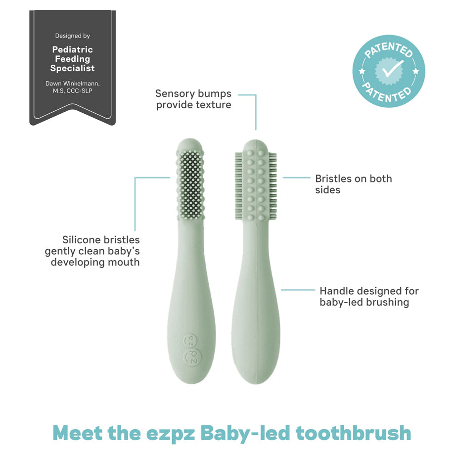 ezpz Baby-Led Toothbrush (Sage)
