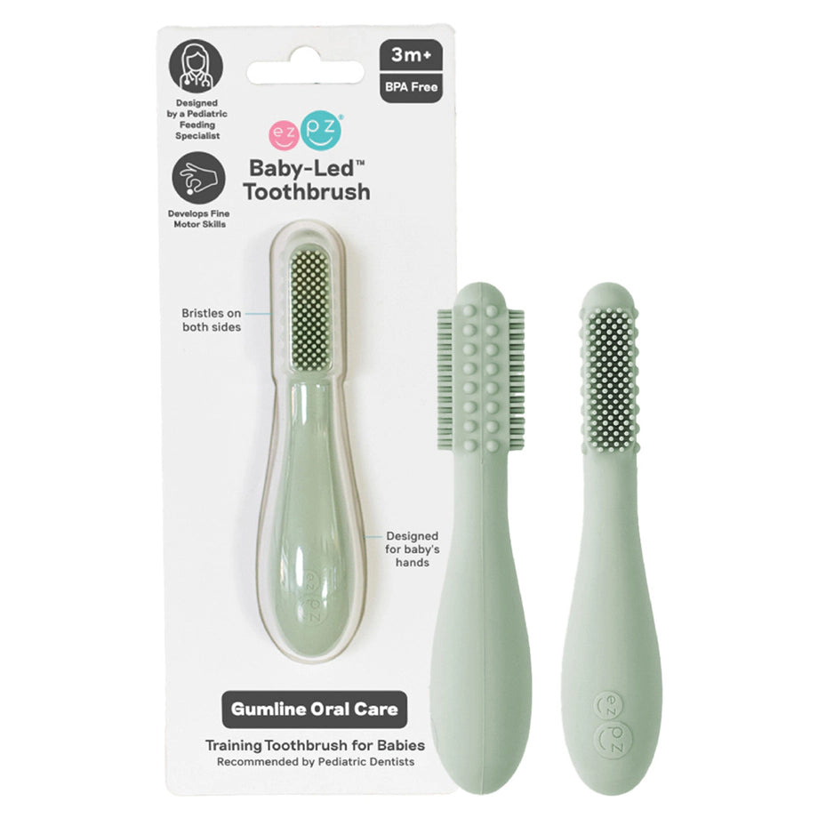 ezpz Baby-Led Toothbrush (Sage)