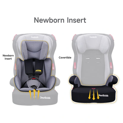 Jovikids Tammy Convertible Car Seat (9M–12Y, Group 1/2/3) (Grey)
