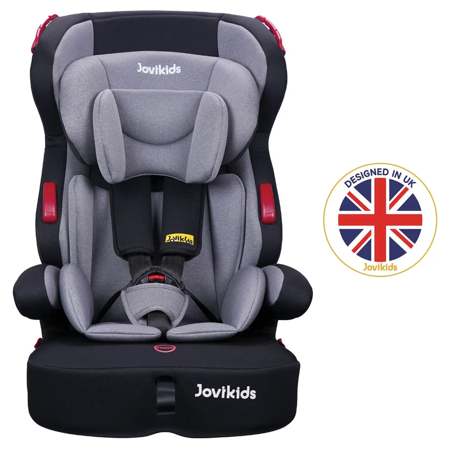 Jovikids Tammy Convertible Car Seat (9M–12Y, Group 1/2/3) (Grey)