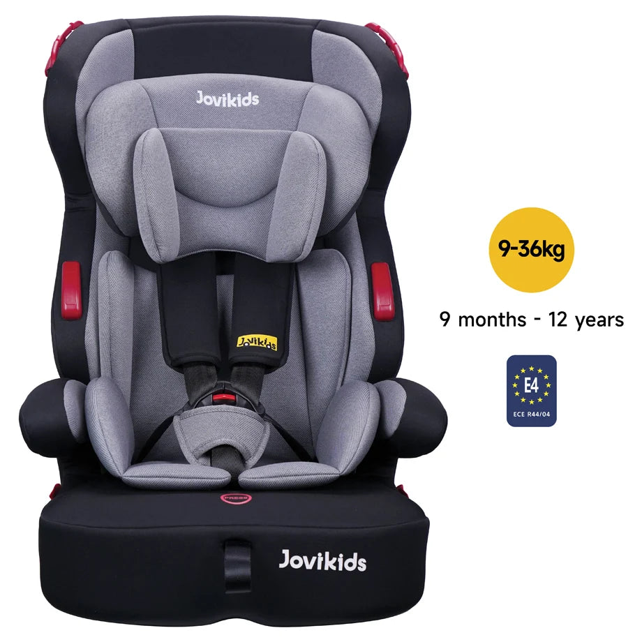 Jovikids Tammy Convertible Car Seat (9M–12Y, Group 1/2/3) (Grey)