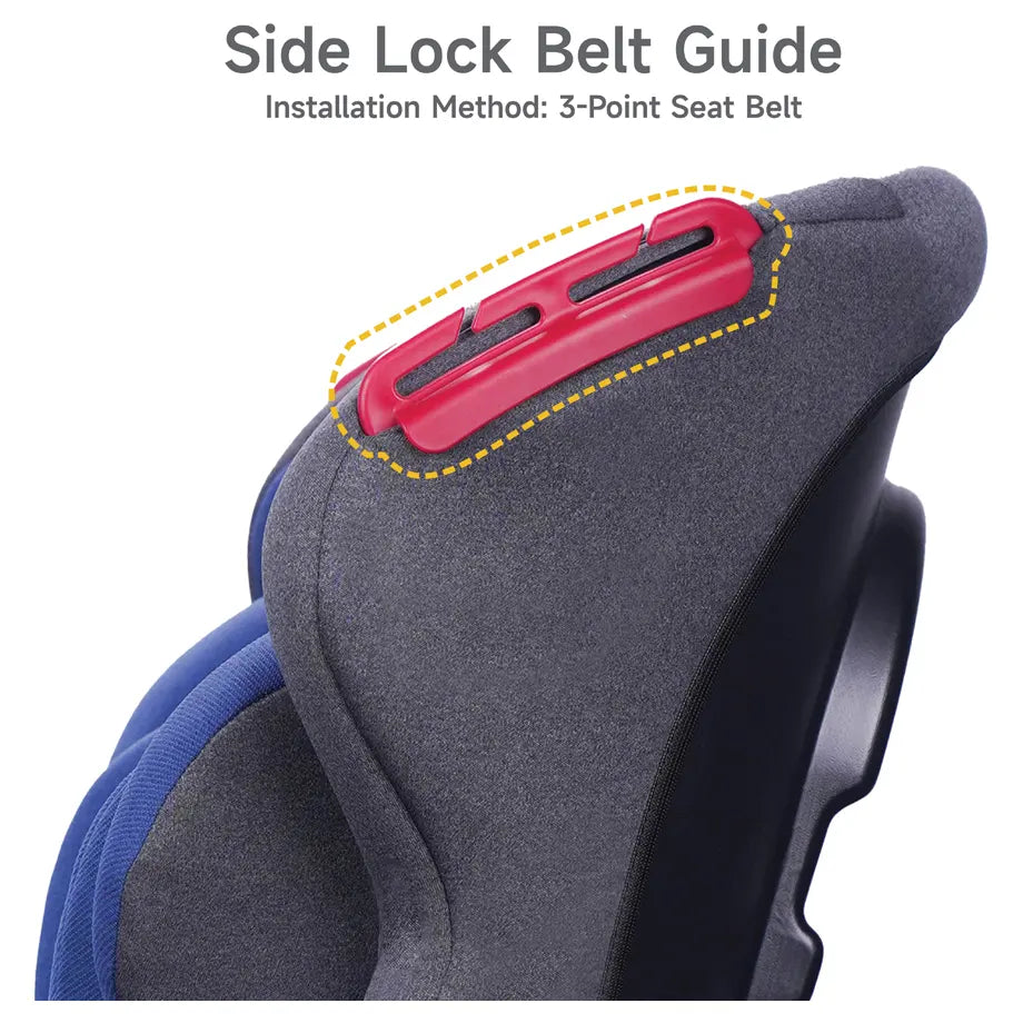 Jovikids Tammy Convertible Car Seat (9M–12Y, Group 1/2/3) (Navy Blue)