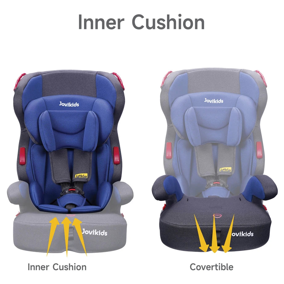 Jovikids Tammy Convertible Car Seat (9M–12Y, Group 1/2/3) (Navy Blue)