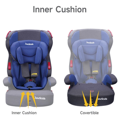 Jovikids Tammy Convertible Car Seat (9M–12Y, Group 1/2/3) (Navy Blue)
