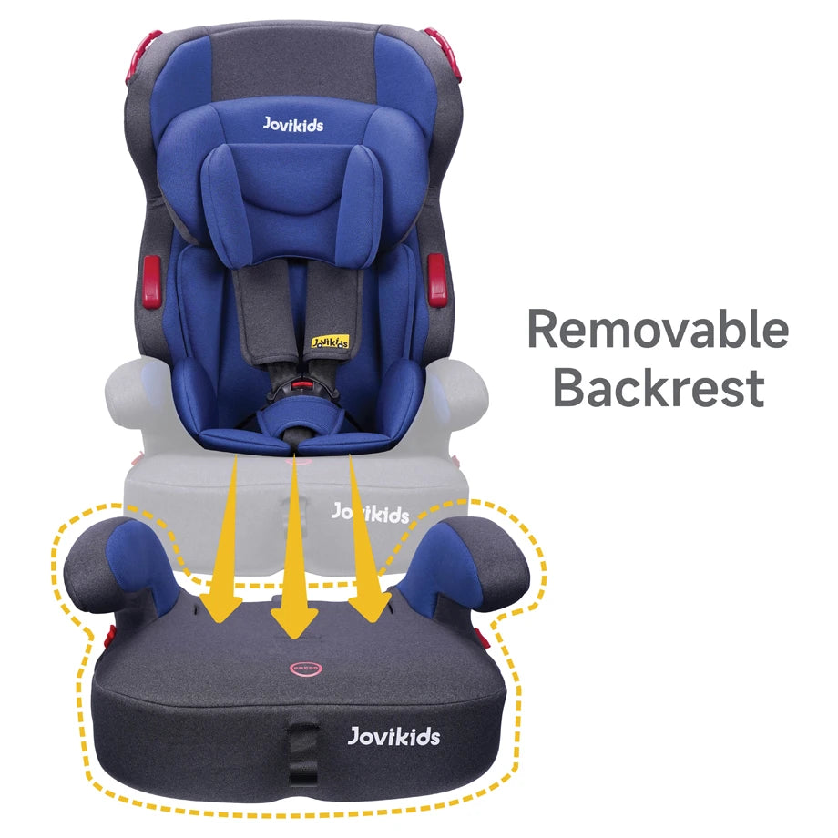 Jovikids Tammy Convertible Car Seat (9M–12Y, Group 1/2/3) (Navy Blue)