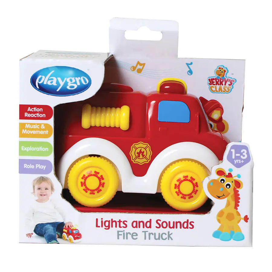 شاحنة إطفاء مزودة بمصابيح وأصوات من Playgro شاحنة إطفاء مزودة بمصابيح وأصوات من Playgro