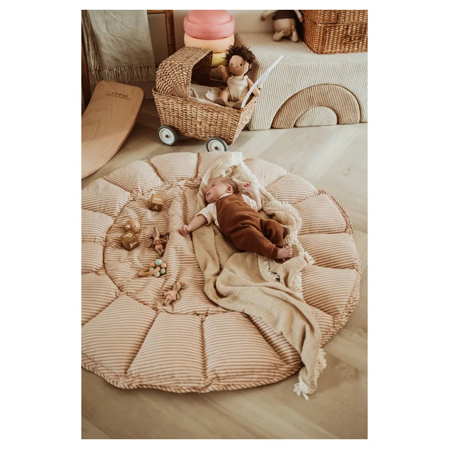 Play&Go Bloom Organic Babymat (Stripes Brown)