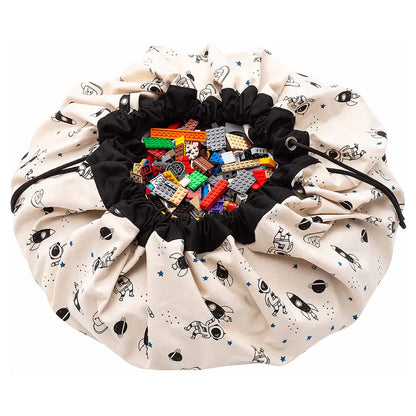 Play&Go 2 In 1 Playmat & Toy Storage Bag Space Glow In The Dark