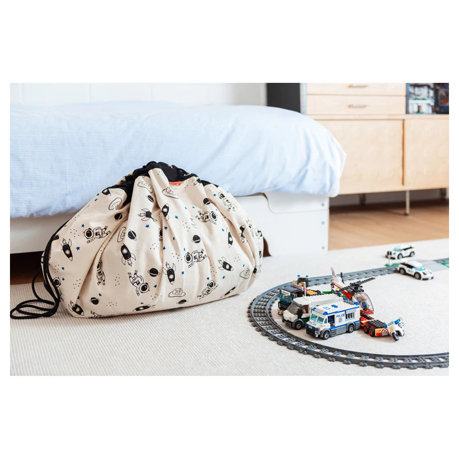 Play&Go 2 In 1 Playmat & Toy Storage Bag Space Glow In The Dark
