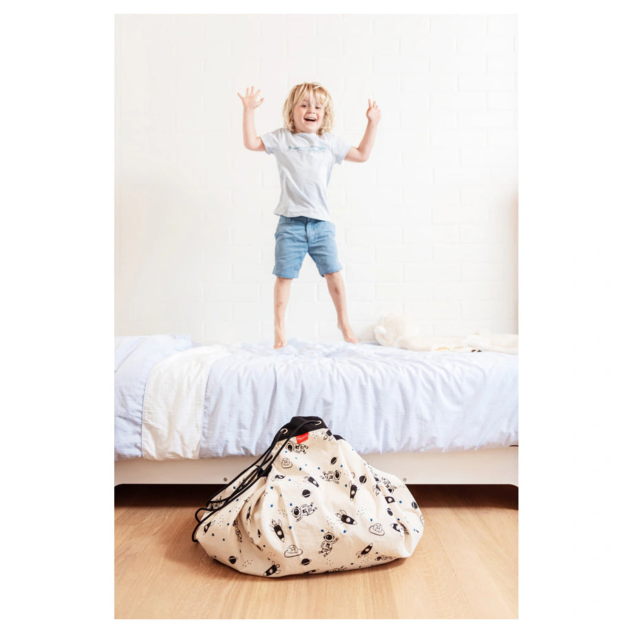 Play&Go 2 In 1 Playmat & Toy Storage Bag Space Glow In The Dark