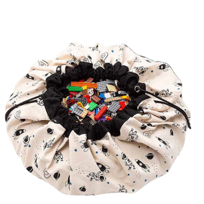 Play&Go 2 In 1 Playmat & Toy Storage Bag Space Glow In The Dark