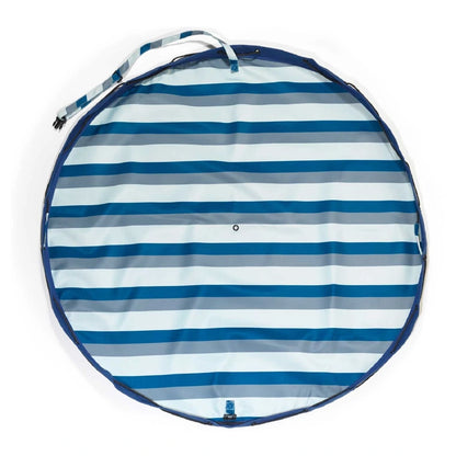 Play&Go Outdoor Playmat and Storage Bag (Blue Green Stripes)