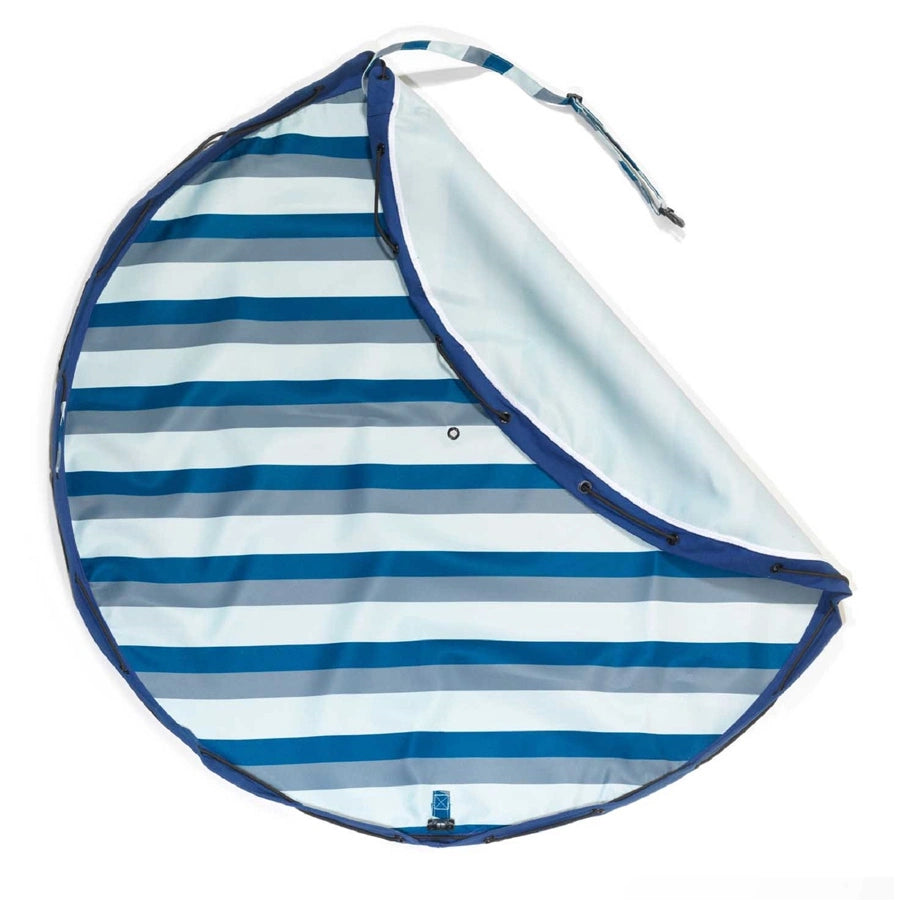 Play&Go Outdoor Playmat and Storage Bag (Blue Green Stripes)