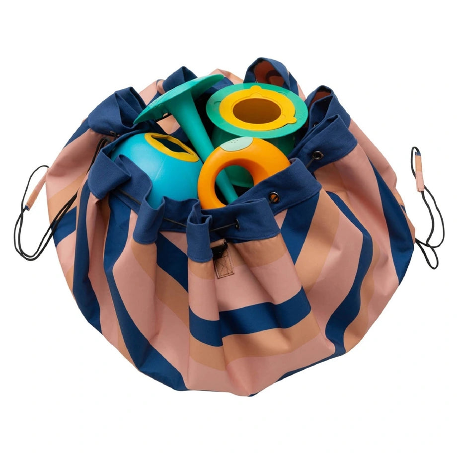 Play&Go Outdoor Playmat and Storage Bag (Stripes Mokka)