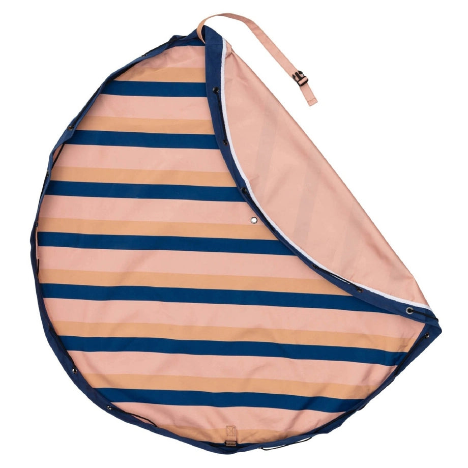 Play&Go Outdoor Playmat and Storage Bag (Stripes Mokka)