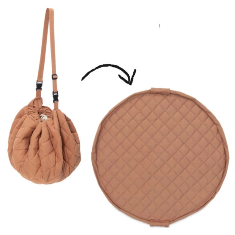 Play&Go 2 In 1 Playmat & Toy Storage Bag Tawny Brown Organic Babymat
