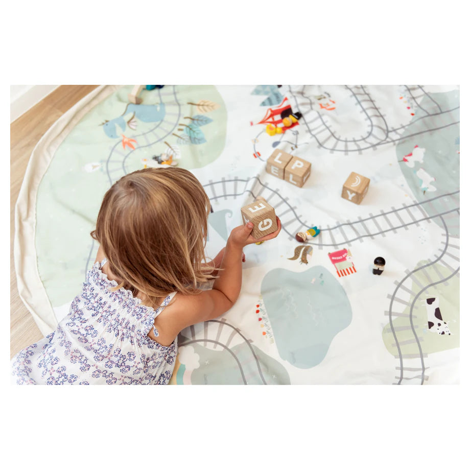 Play&Go 2 In 1 Playmat & Toy Storage Bag Train