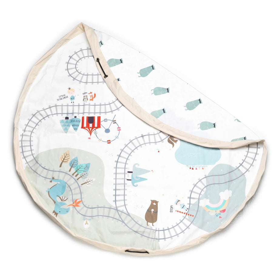 Play&Go 2 In 1 Playmat & Toy Storage Bag Train