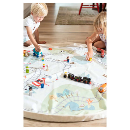 Play&Go 2 In 1 Playmat & Toy Storage Bag Train