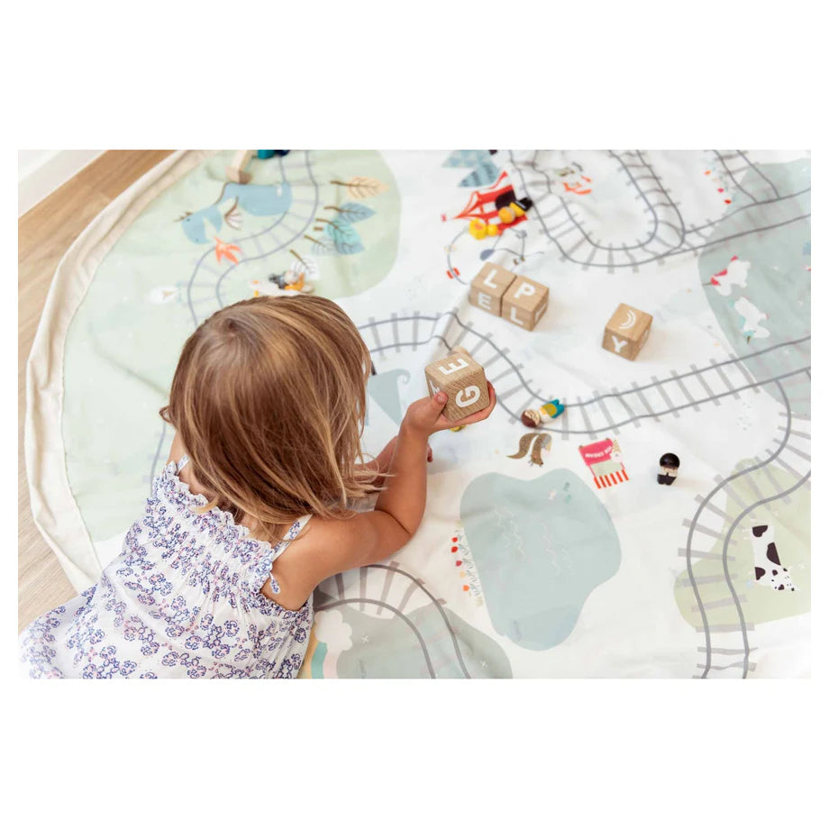 Play&Go 2 In 1 Playmat & Toy Storage Bag Train