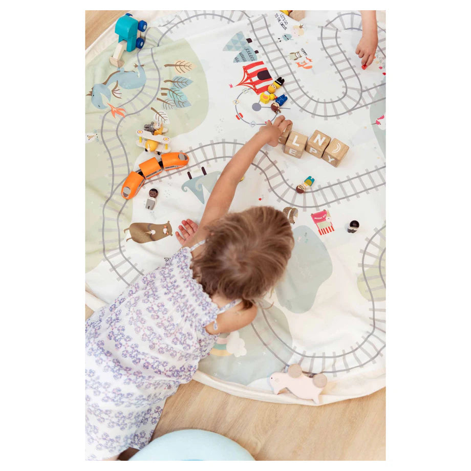 Play&Go 2 In 1 Playmat & Toy Storage Bag Train
