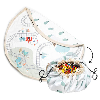 Play&Go 2 In 1 Playmat & Toy Storage Bag Train