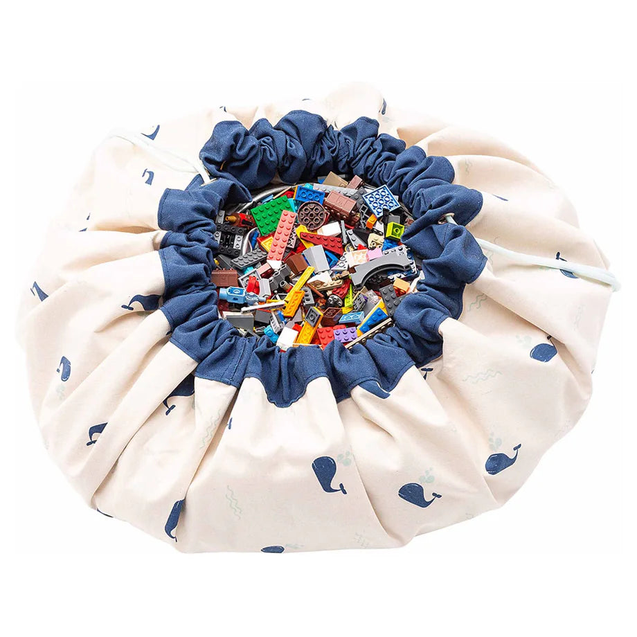 Play&Go 2 In 1 Playmat & Toy Storage Bag Whale