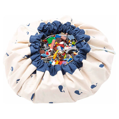 Play&Go 2 In 1 Playmat & Toy Storage Bag Whale