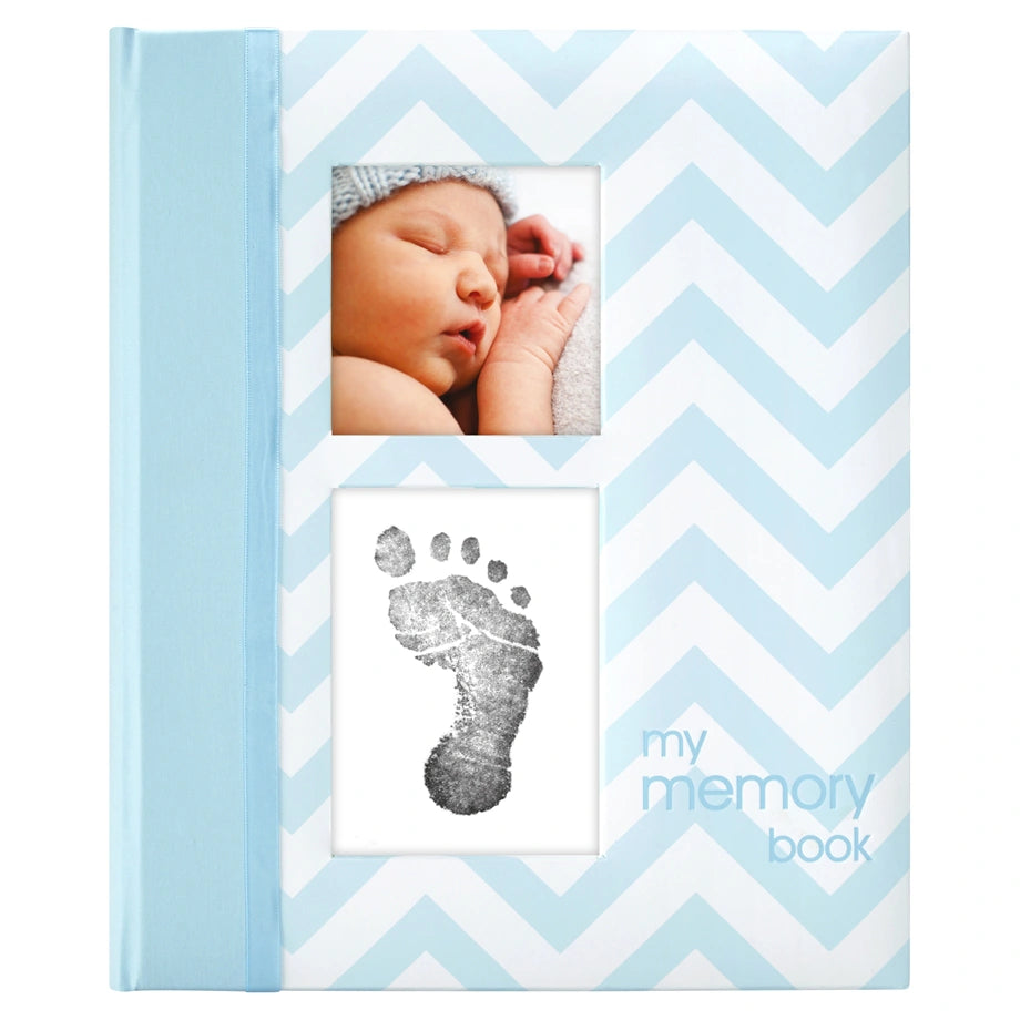Pearhead Chevron Baby Book (Blue)