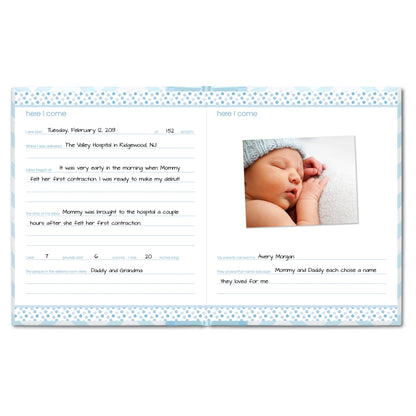 Pearhead Chevron Baby Book (Blue)