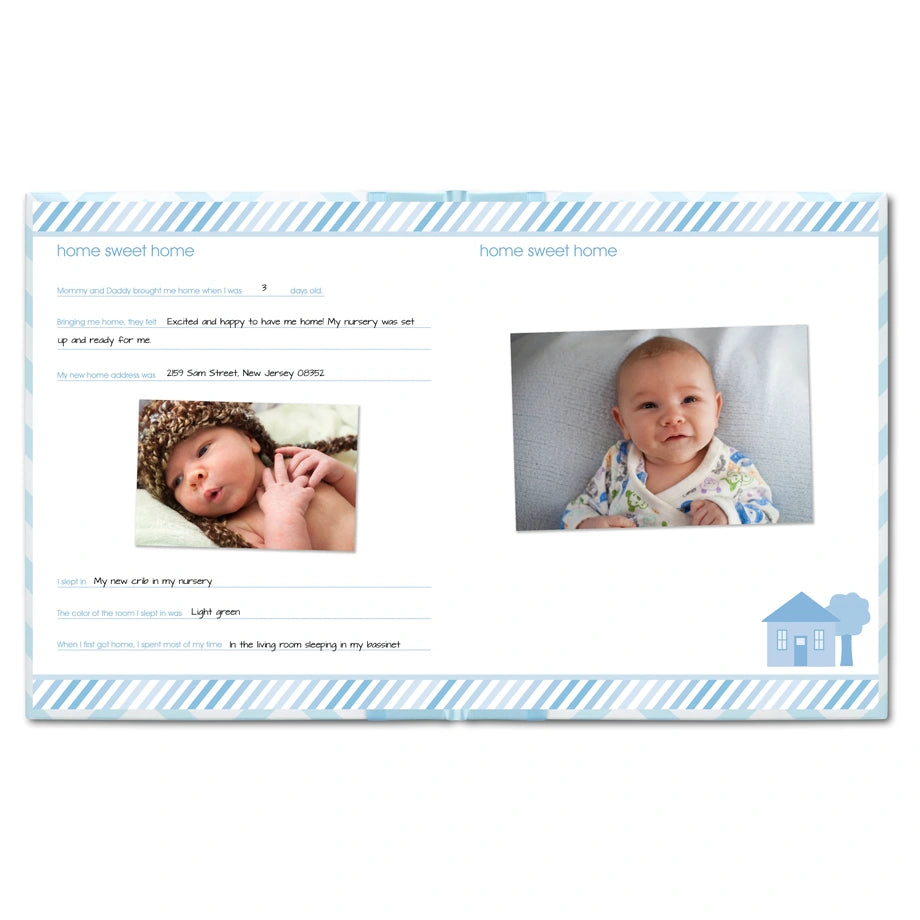 Pearhead Chevron Baby Book (Blue)