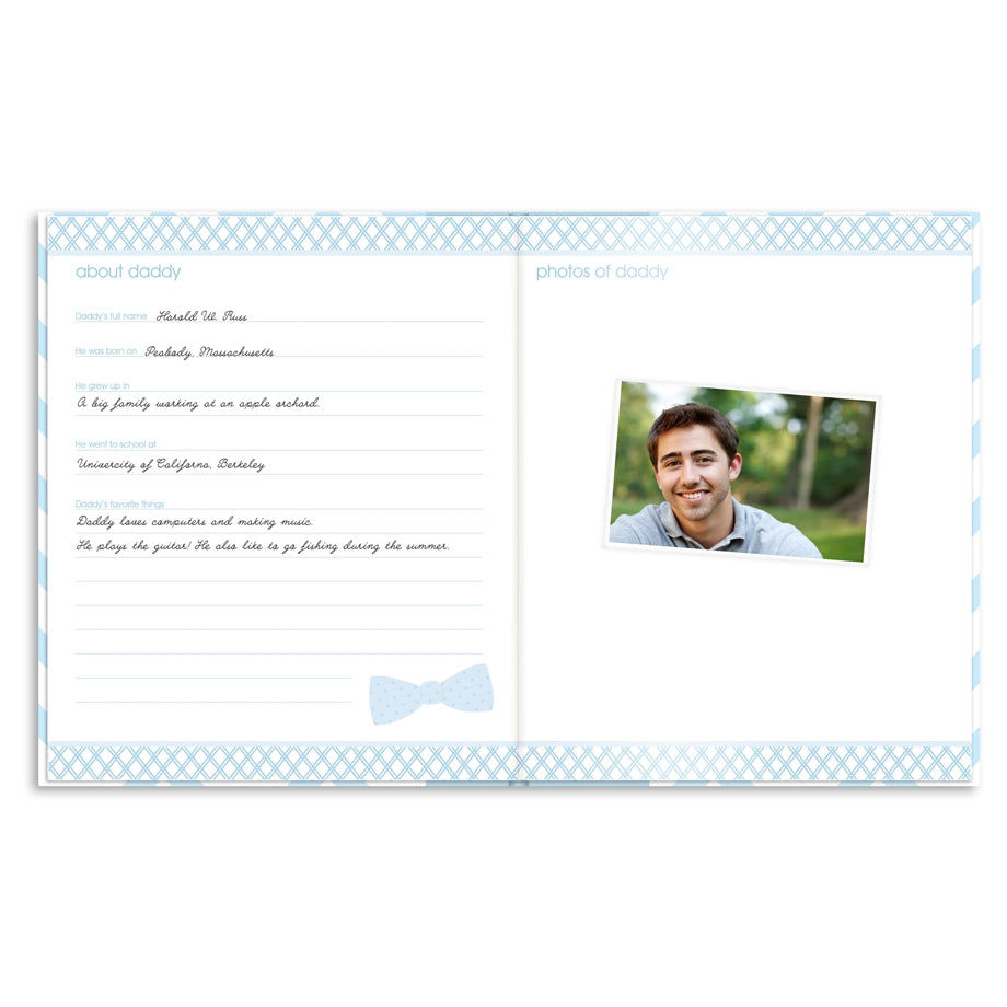 Pearhead Chevron Baby Book (Blue)