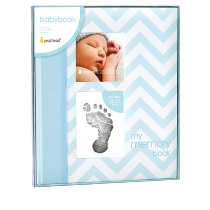 Pearhead Chevron Baby Book (Blue)