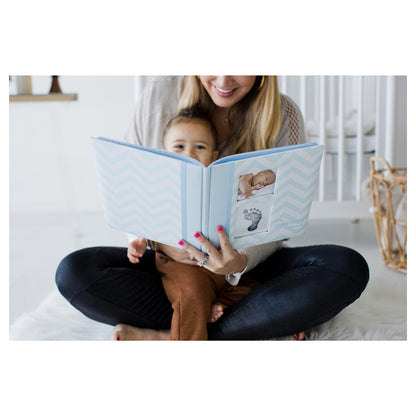 Pearhead Chevron Baby Book (Blue)
