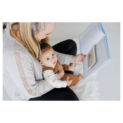Pearhead Chevron Baby Book (Blue)