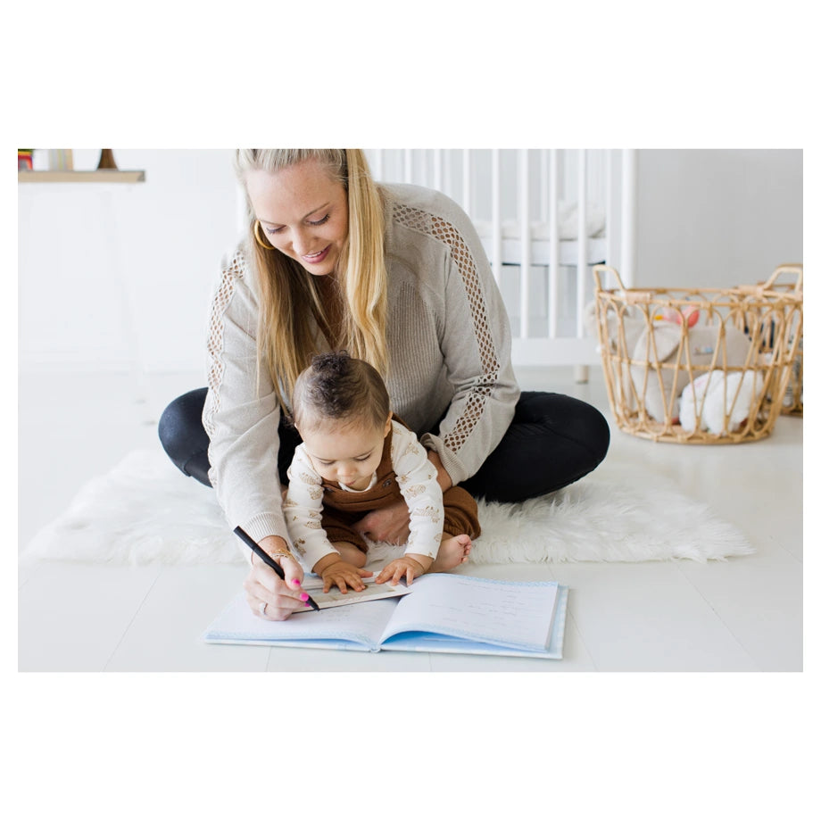 Pearhead Chevron Baby Book (Blue)