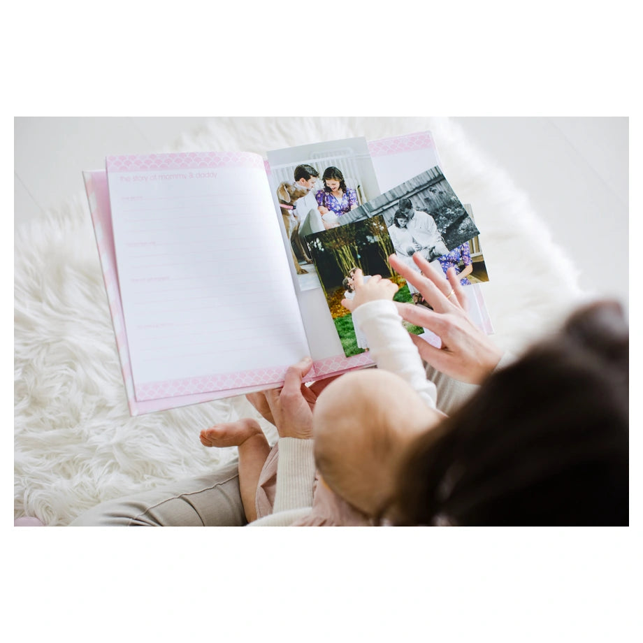 Pearhead Chevron Baby Book (Pink)