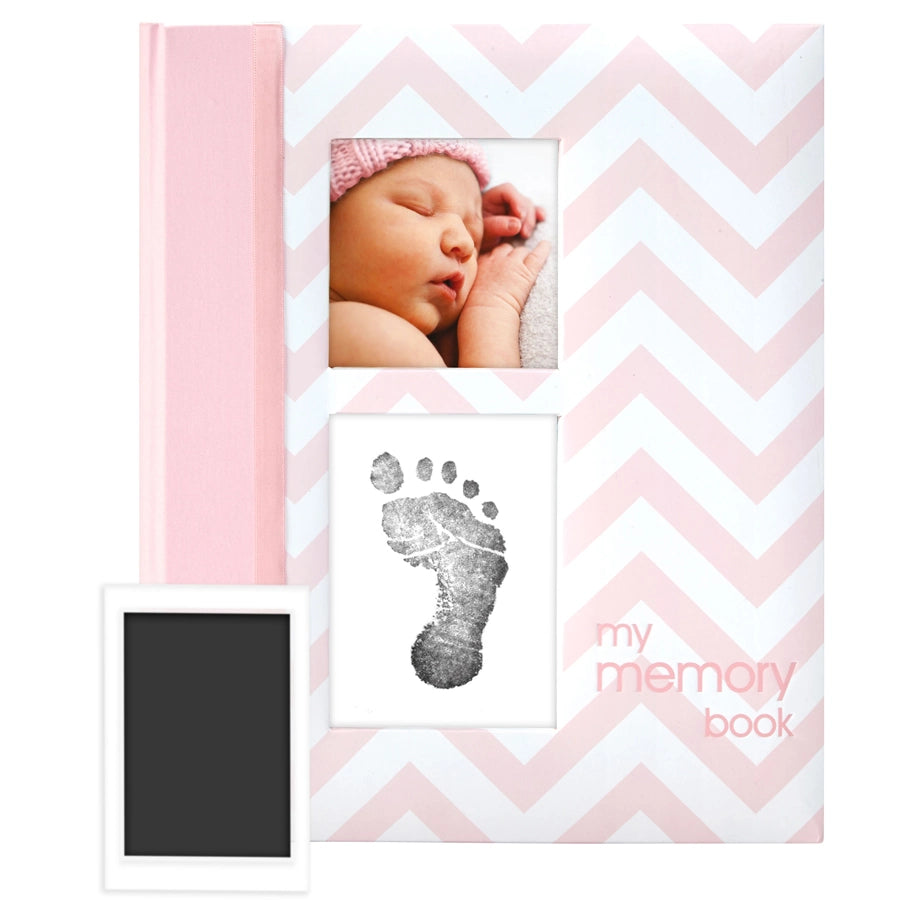 Pearhead Chevron Baby Book (Pink)