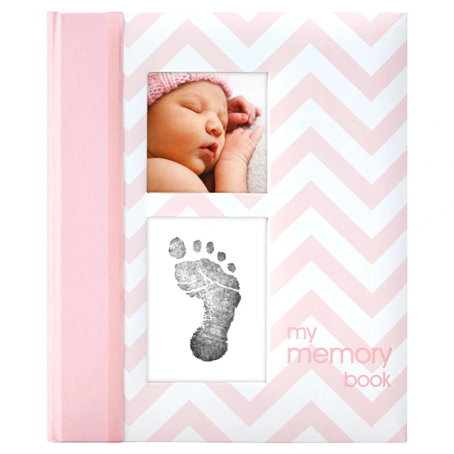 Pearhead Chevron Baby Book (Pink)