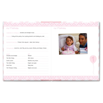 Pearhead Chevron Baby Book (Pink)