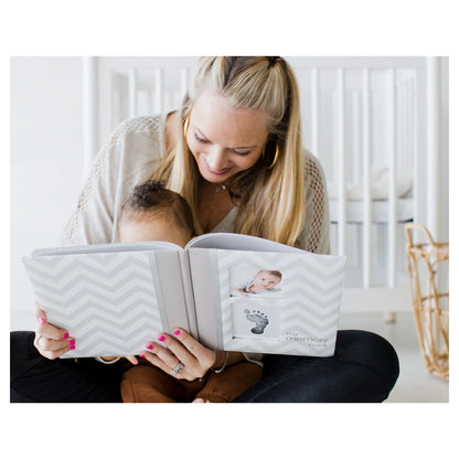 Pearhead Chevron Baby Book (Grey)