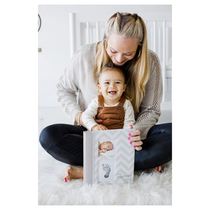 Pearhead Chevron Baby Book (Grey)