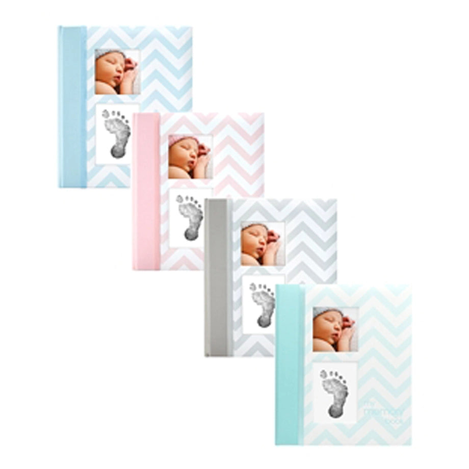 Pearhead Chevron Baby Book (Grey)