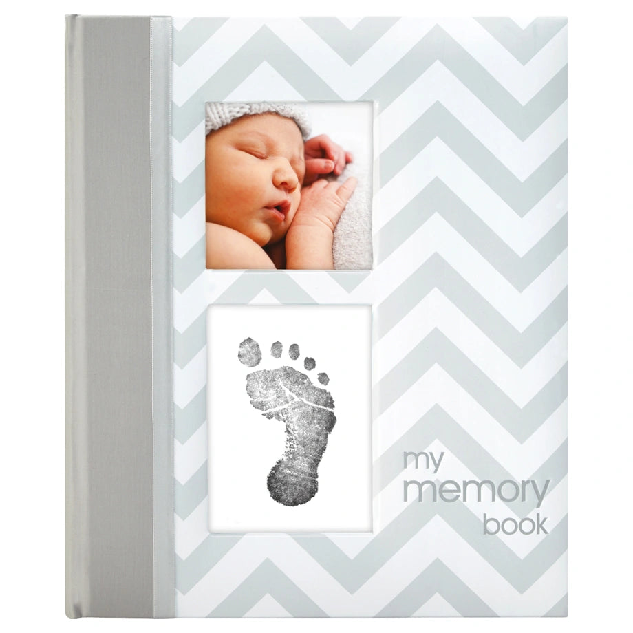 Pearhead Chevron Baby Book (Grey)