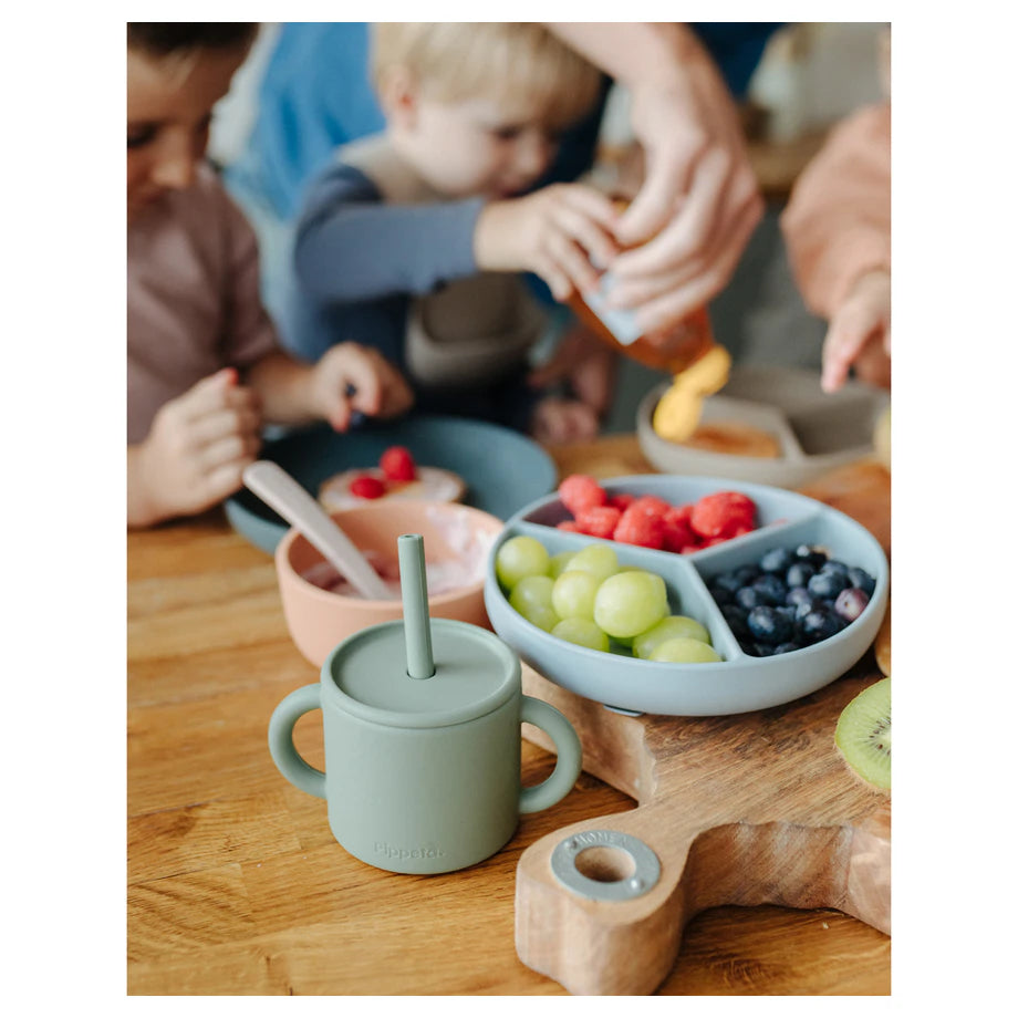 Pippeta Silicone Spoon & Fork (Ash Rose)