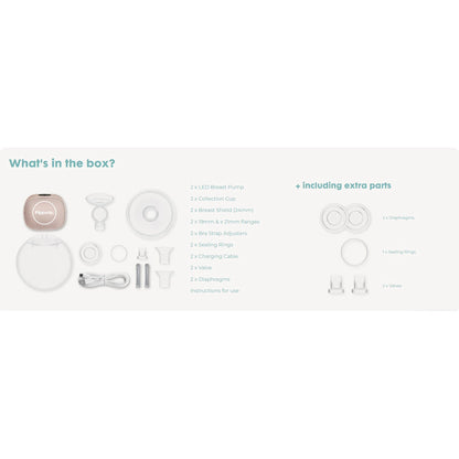 Pippeta Led Wearable Hands Free Breast Pump Sea Salt (Pack Of 2)