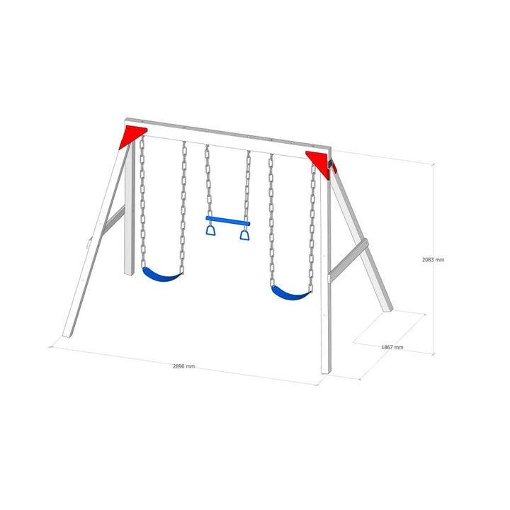 Dynamic Sports Arabian Eagle Wooden Swing Set